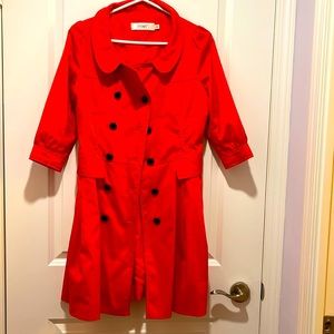 Fascinating Orange Color  Windbreaker/ Outer Coat